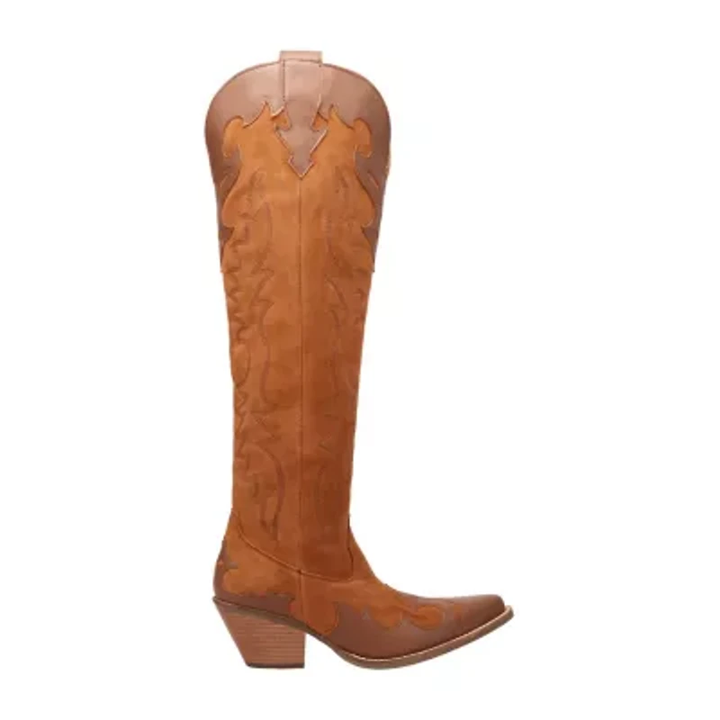Dingo Womens Drama Queen Block Heel Cowboy Boots