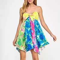 City Triangle Womens Juniors Satin Babydoll Dress