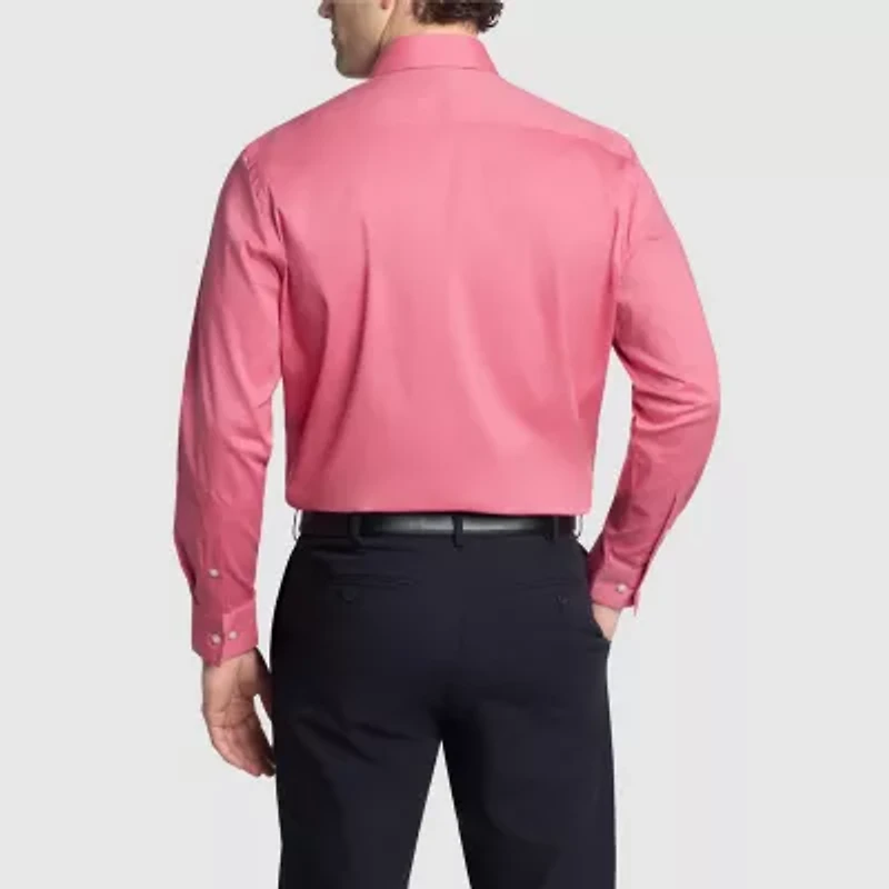 Van Heusen Everyday Defense Stain Shield Mens Regular Fit Stretch Fabric Wrinkle Free Long Sleeve Dress Shirt