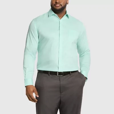 Van Heusen Ultra Wrinkle Free Mens Big & Tall Classic Fit Stretch Fabric Long Sleeve Dress Shirt