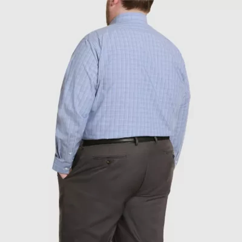 Van Heusen Comfort Performance Mens Big & Tall Classic Fit Stretch Fabric Wrinkle Free Long Sleeve Dress Shirt