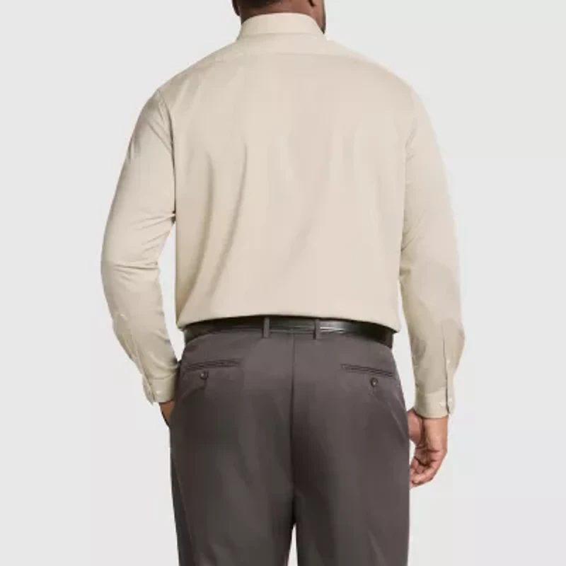 Van Heusen Comfort Performance Mens Regular Fit Stretch Fabric Wrinkle Free Long Sleeve Dress Shirt