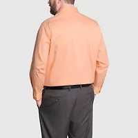 Van Heusen Big Everyday Defense Mens Regular Fit Stretch Fabric Wrinkle Free Long Sleeve Dress Shirt