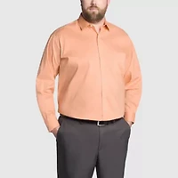 Van Heusen Big Everyday Defense Mens Regular Fit Stretch Fabric Wrinkle Free Long Sleeve Dress Shirt