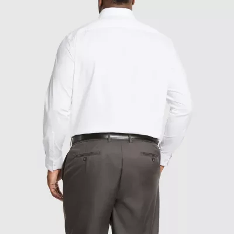 Van Heusen Everyday Defense Mens Big & Tall Classic Fit Stretch Fabric Wrinkle Free Long Sleeve Dress Shirt