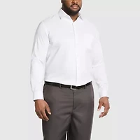 Van Heusen Everyday Defense Mens Big & Tall Classic Fit Stretch Fabric Wrinkle Free Long Sleeve Dress Shirt