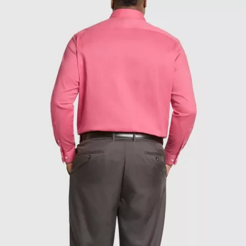 Van Heusen Everyday Defense Mens Big & Tall Classic Fit Stretch Fabric Wrinkle Free Long Sleeve Dress Shirt