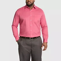 Van Heusen Everyday Defense Mens Big & Tall Classic Fit Stretch Fabric Wrinkle Free Long Sleeve Dress Shirt