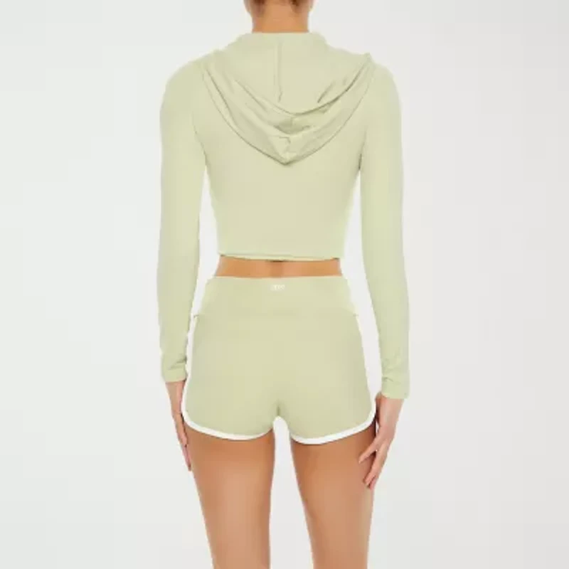 Forever 21 Womens Hooded Lightweight Juniors Track Jacket
