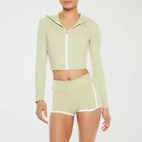 Forever 21 Womens Hooded Lightweight Juniors Track Jacket