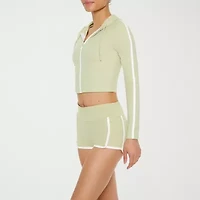 Forever 21 Womens Hooded Lightweight Juniors Track Jacket