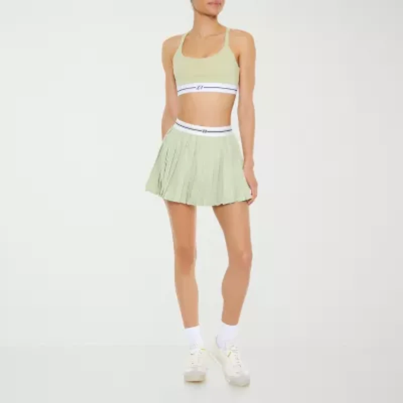 Forever 21 Womens High Rise Active Juniors Pleated Skirt