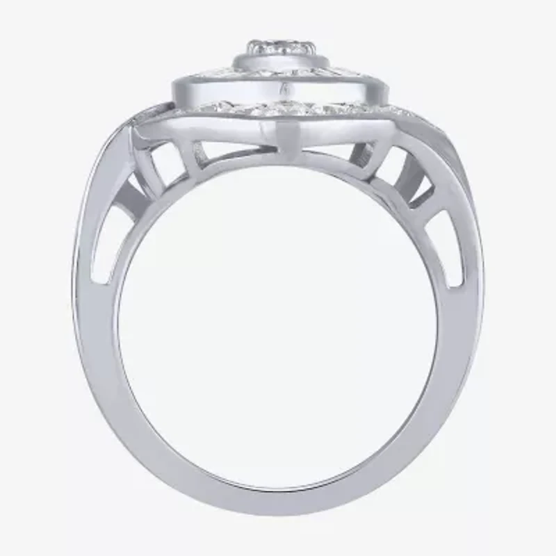 G/Si2) Womens CT. T.W. Lab Grown White Diamond 10K Gold Marquise Cocktail Ring