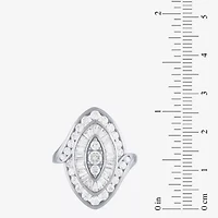 G/Si2) Womens CT. T.W. Lab Grown White Diamond 10K Gold Marquise Cocktail Ring