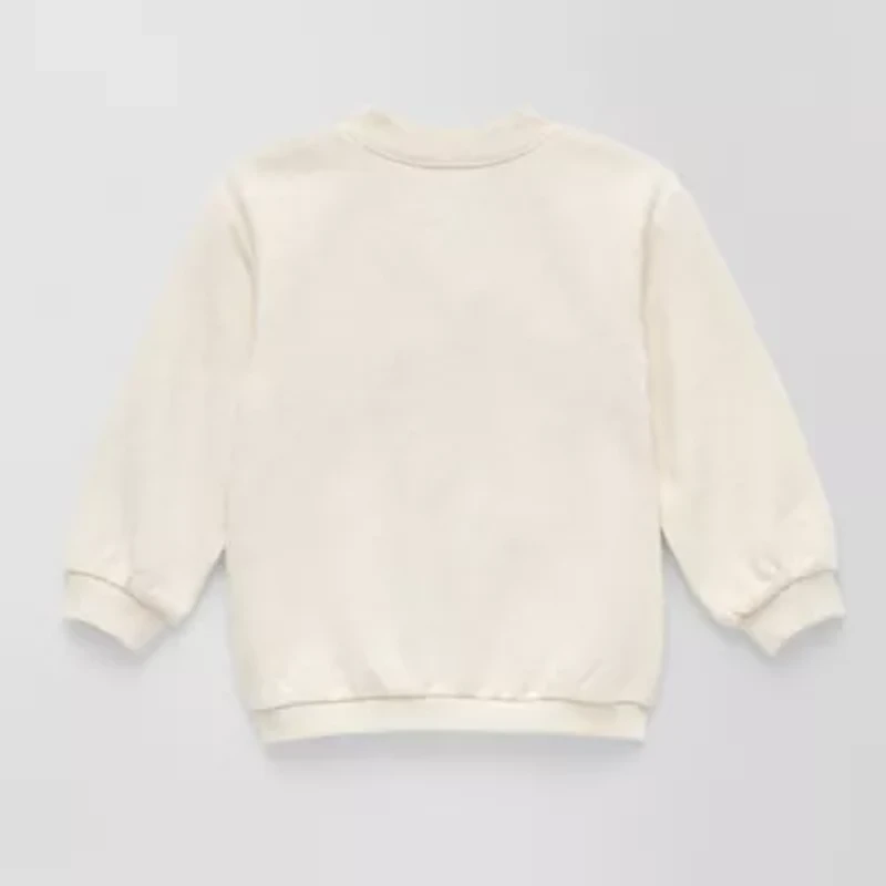 Okie Dokie Toddler & Little Girls Crew Neck Long Sleeve Button Cardigan