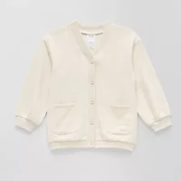 Okie Dokie Toddler & Little Girls Crew Neck Long Sleeve Button Cardigan