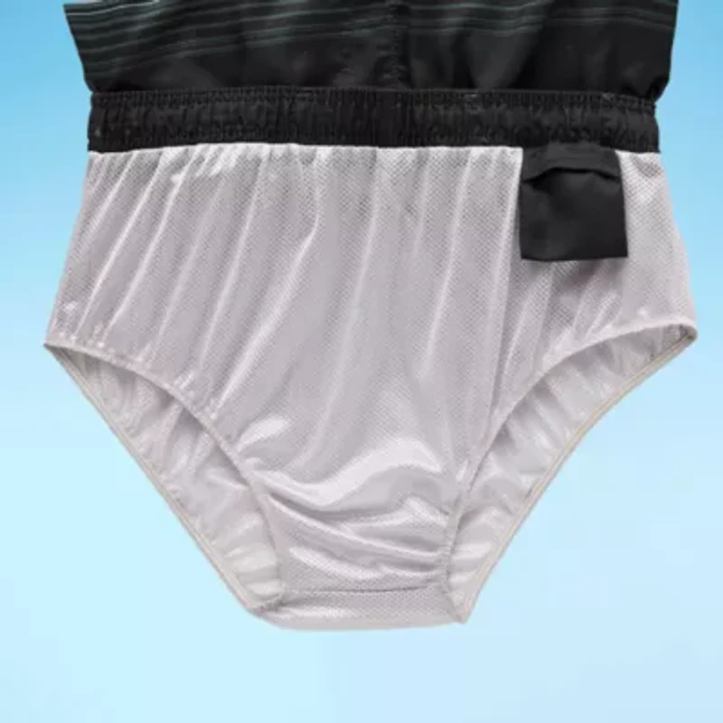 Burnside E-Board Mens Quick Dry Striped Swim Shorts