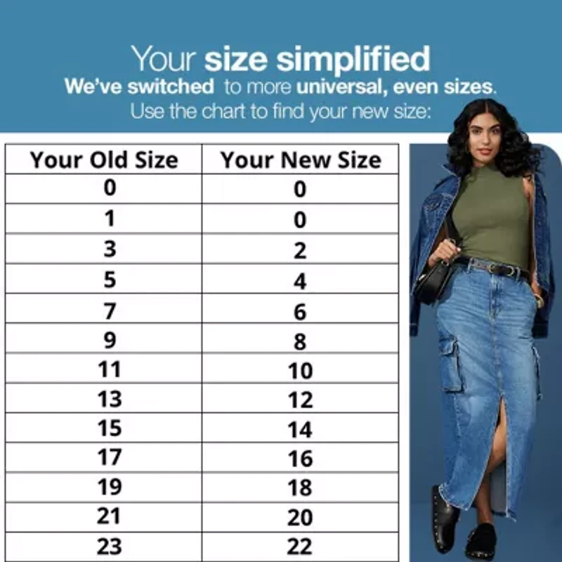 Arizona Curvy Womens High Rise Juniors Denim Short