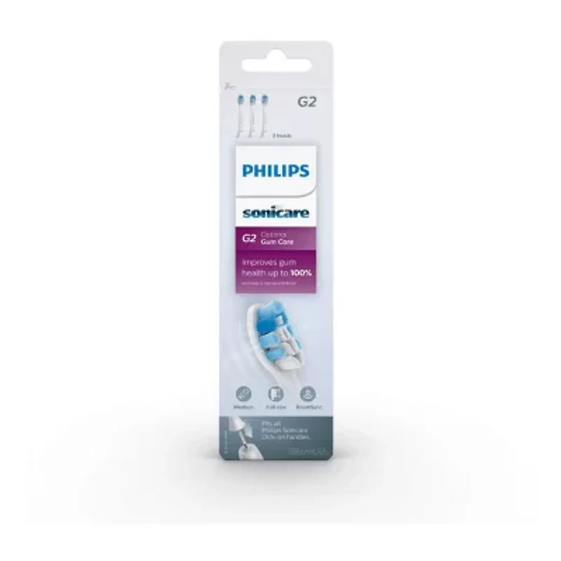 Philips Sonicare HX9033/65 ProResults Gum Health Standard Sonic Toothbrush Head, 3-Pack