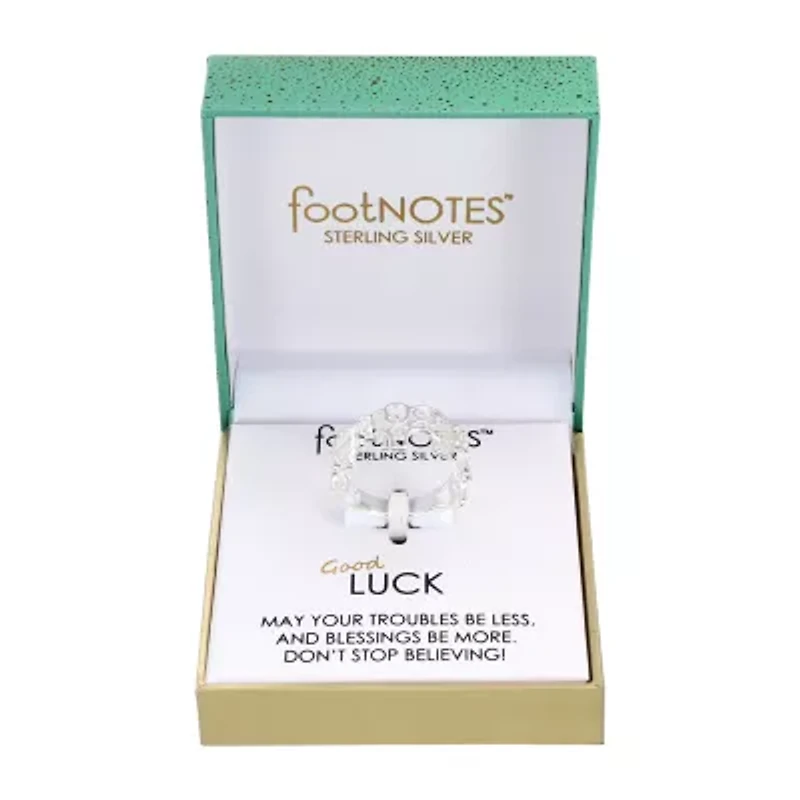 Footnotes Luck Elephant Womens Sterling Silver Band