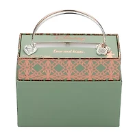 Disney Classics Womens Cubic Zirconia Stainless Steel Heart Minnie Mouse Bangle Bracelet