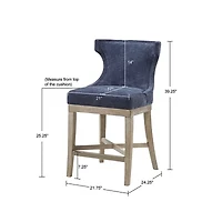 Madison Park Fillmore Counter Stool Counter Height Upholstered Swivel Bar Stool