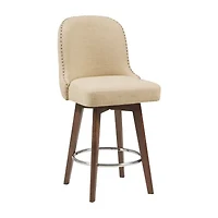 Madison Park Heyes Upholstered Tufted Swivel Counter Height Stool