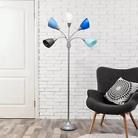 All the Rages 5-Light Adjustable Gooseneck Floor Lamp