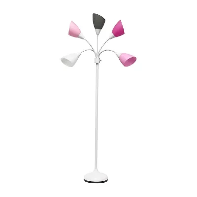 All the Rages 5-Light Adjustable Gooseneck Floor Lamp