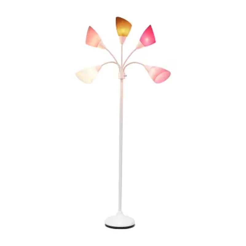 All the Rages 5-Light Adjustable Gooseneck Floor Lamp