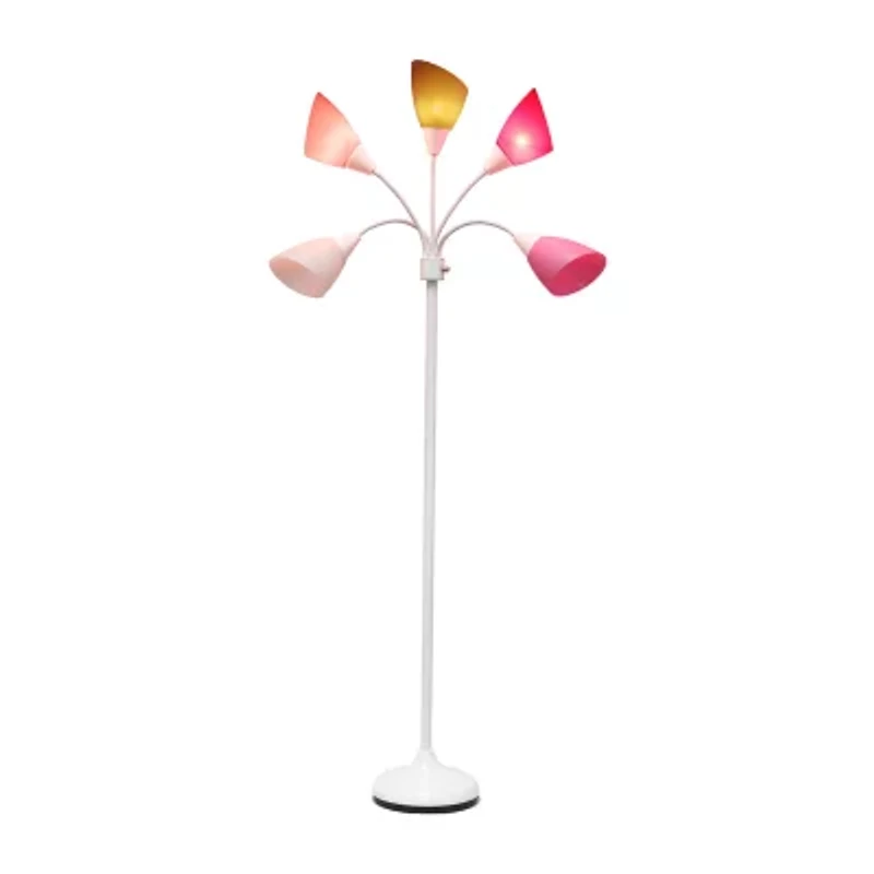 All the Rages 5-Light Adjustable Gooseneck Floor Lamp