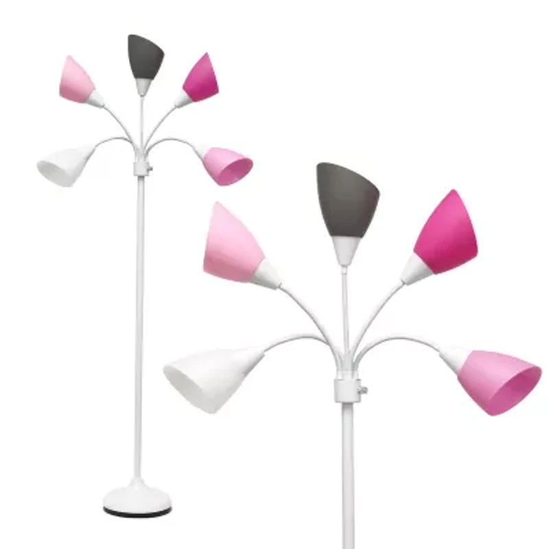 All the Rages 5-Light Adjustable Gooseneck Floor Lamp