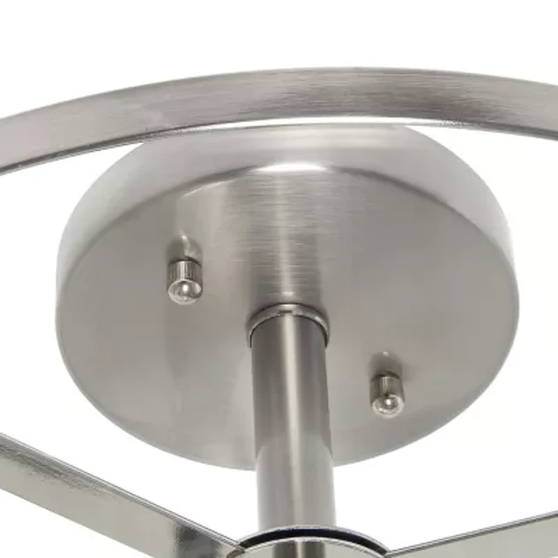 3-Light 13in Industrial Semi Flush Mount Lighting