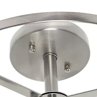 3-Light 13in Industrial Semi Flush Mount Lighting