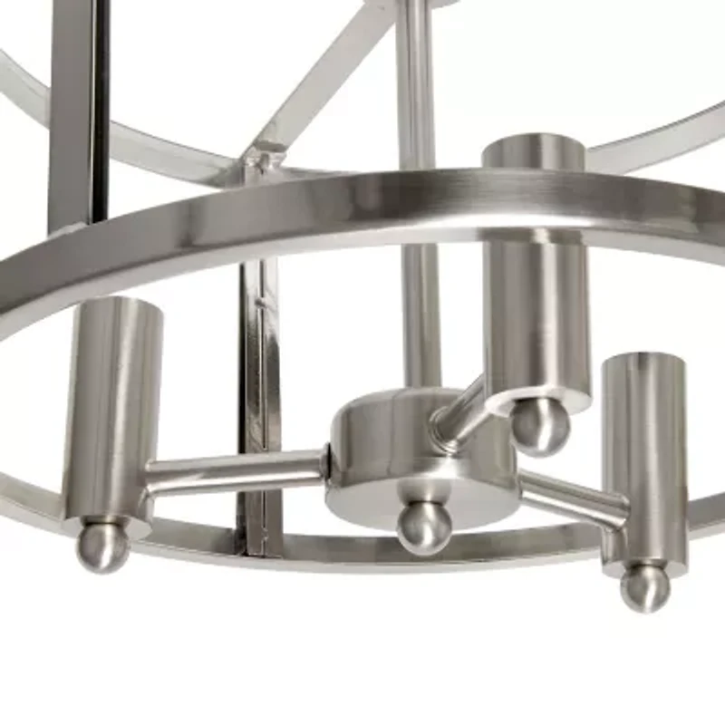 3-Light 13in Industrial Semi Flush Mount Lighting