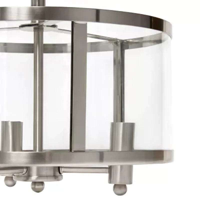 3-Light 13in Industrial Semi Flush Mount Lighting