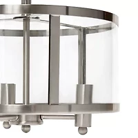 3-Light 13in Industrial Semi Flush Mount Lighting