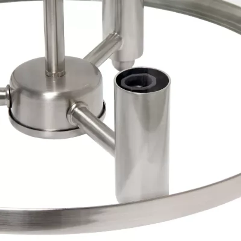 3-Light 13in Industrial Semi Flush Mount Lighting