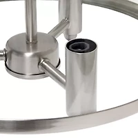 3-Light 13in Industrial Semi Flush Mount Lighting