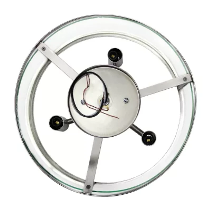 3-Light 13in Industrial Semi Flush Mount Lighting