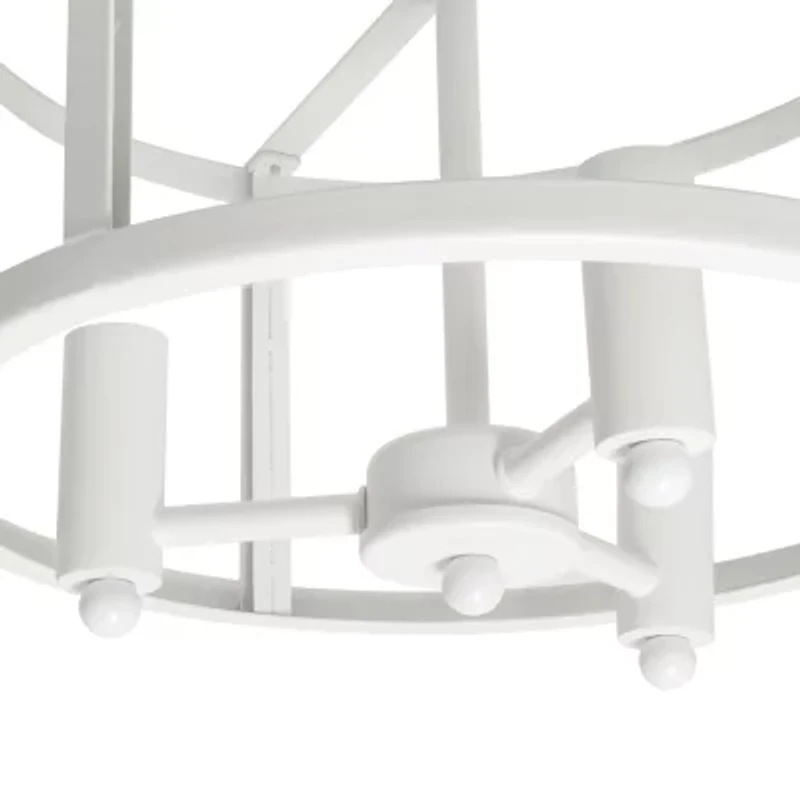 3-Light 13in Industrial Semi Flush Mount Lighting