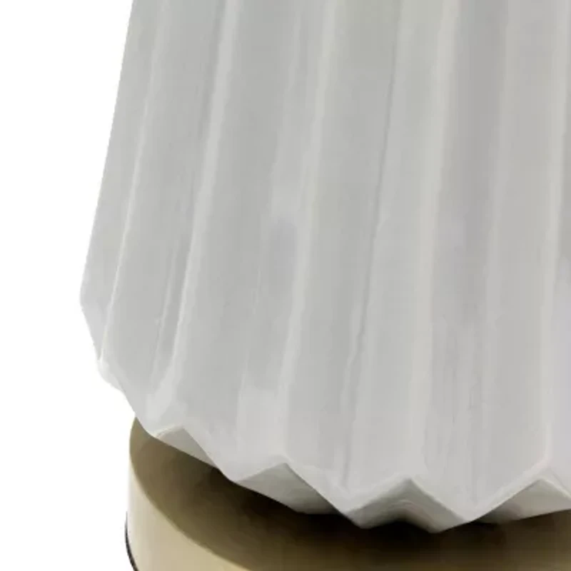 All the Rages 25" Classic Fluted Ceramic And Metal Ceramic Table Lamp