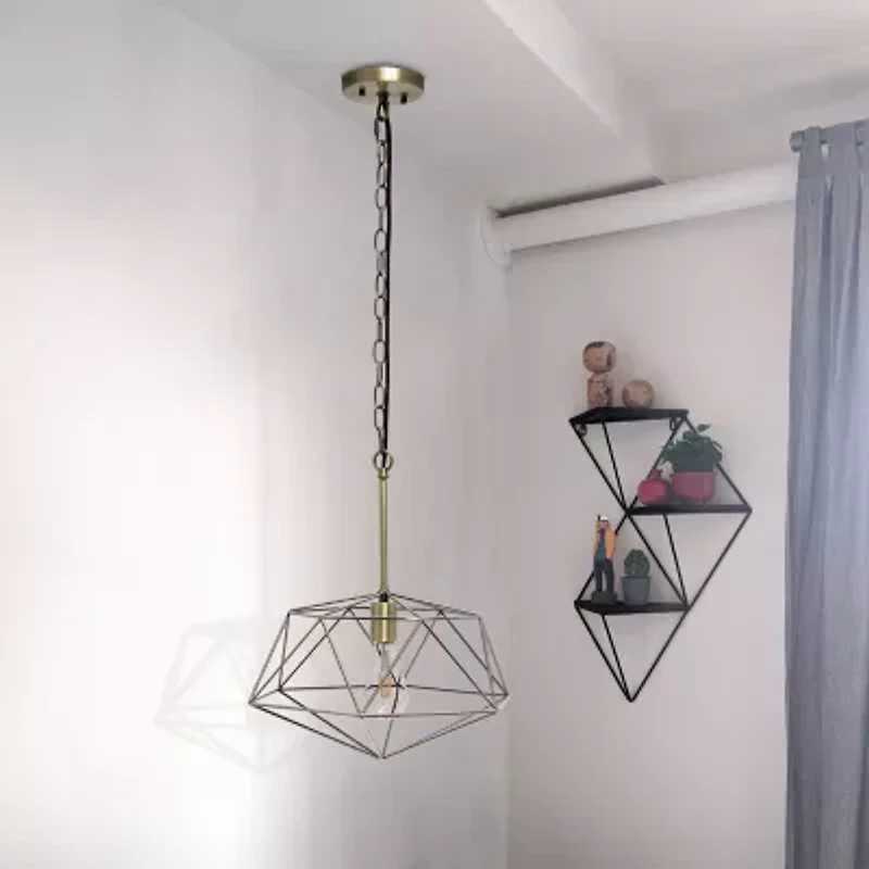 All the Rages 1-Light 16" Modern Metal Wire Paragon Hanging Pendant Light