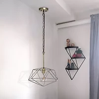 All the Rages 1-Light 16" Modern Metal Wire Paragon Hanging Pendant Light