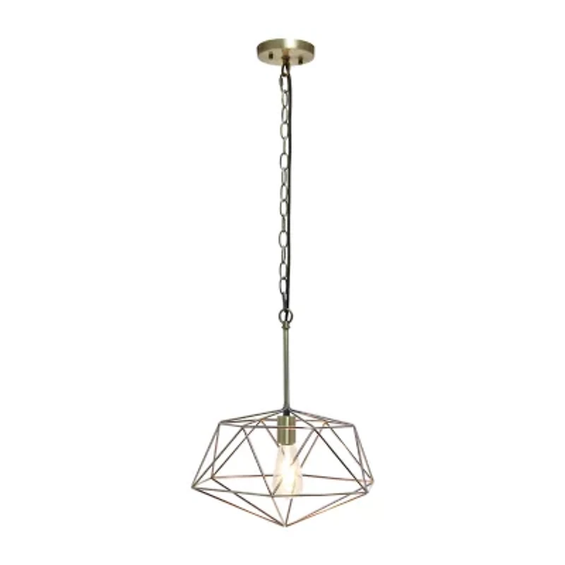All the Rages 1-Light 16" Modern Metal Wire Paragon Hanging Pendant Light