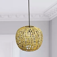 1-Light Woven Paper Shade Pendant