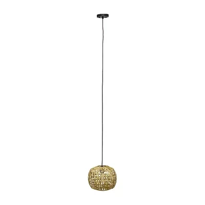 1-Light Woven Paper Shade Pendant