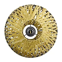 1-Light Woven Paper Shade Pendant