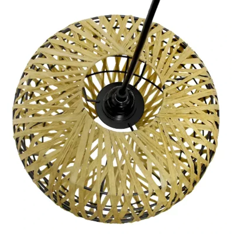 1-Light Woven Paper Shade Pendant