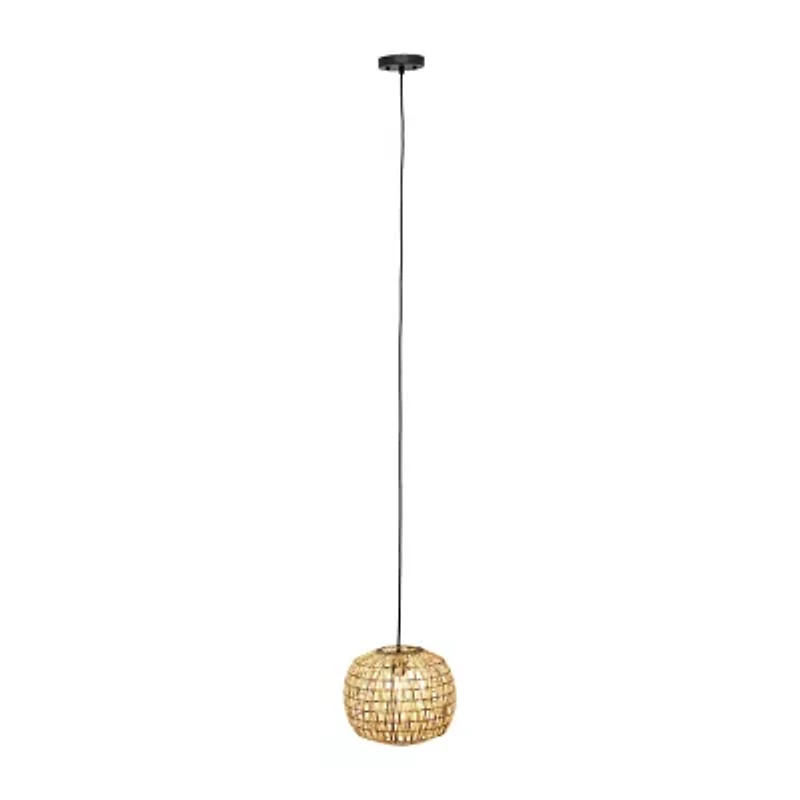 1-Light Woven Paper Shade Pendant